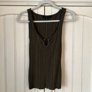 White House Black Market Olive Green Tank